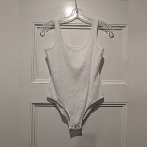 Chaser white ribbed bodysuit size S